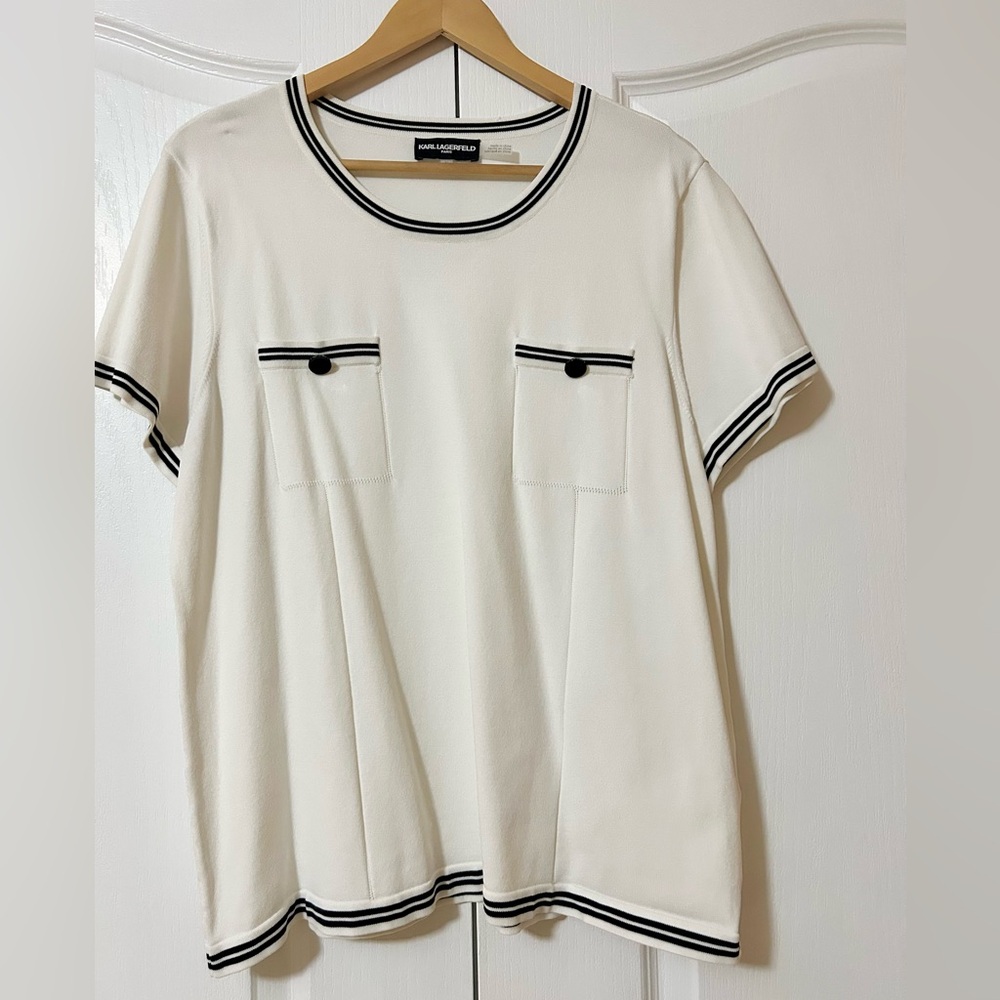 Karl Lagerfeld Elegant White Garment